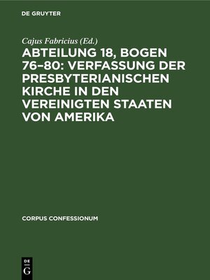 cover image of Abteilung 18, Bogen 76–80